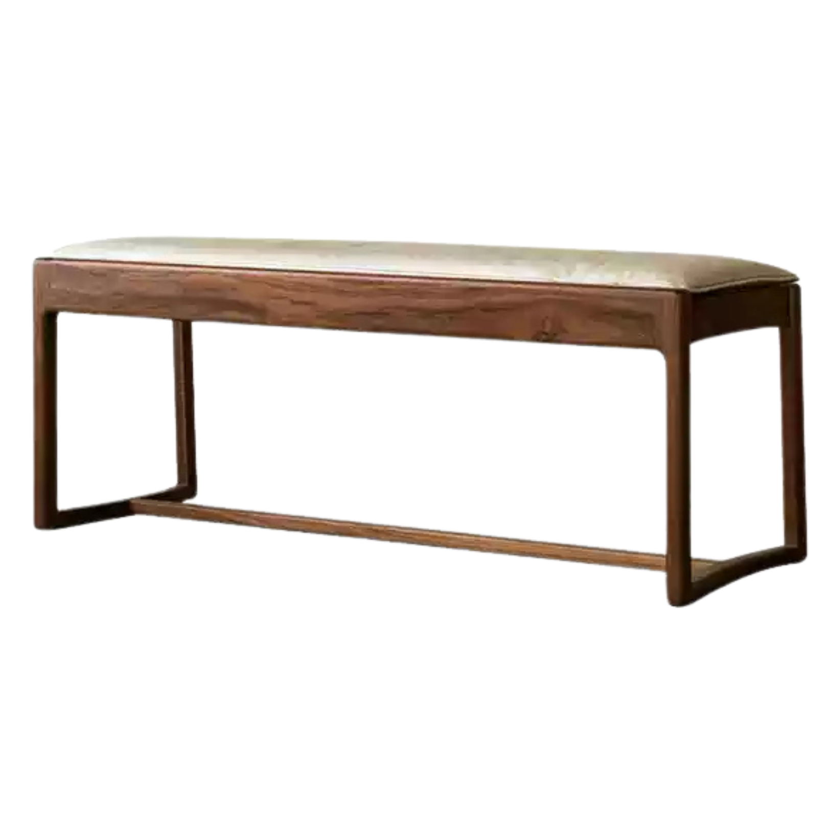 Black Walnut Solid Wood Square Stool Bench