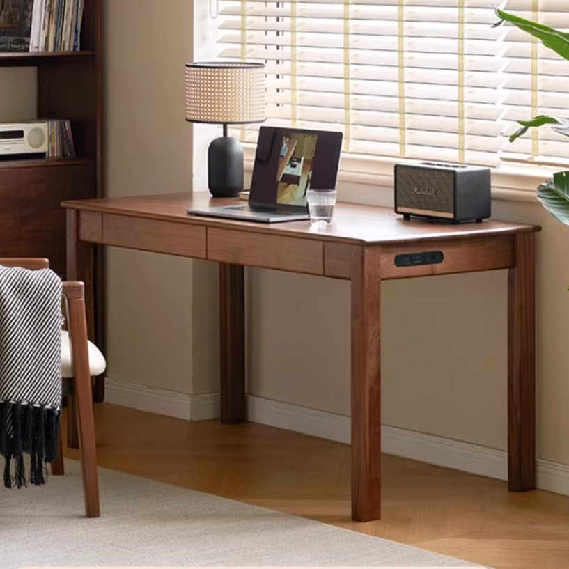 Black walnut, ash, oak solid wood modern writing desk