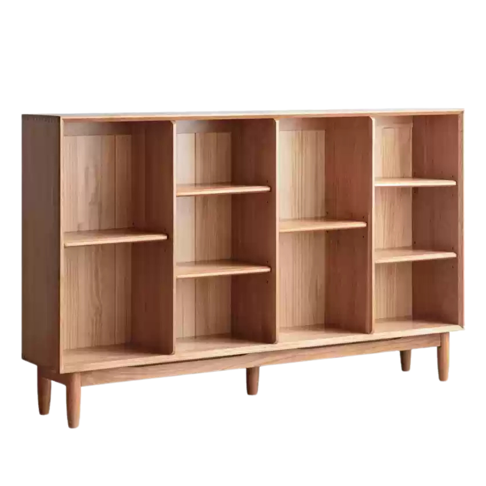 Oak Solid Wood Integrated Display Bookcase