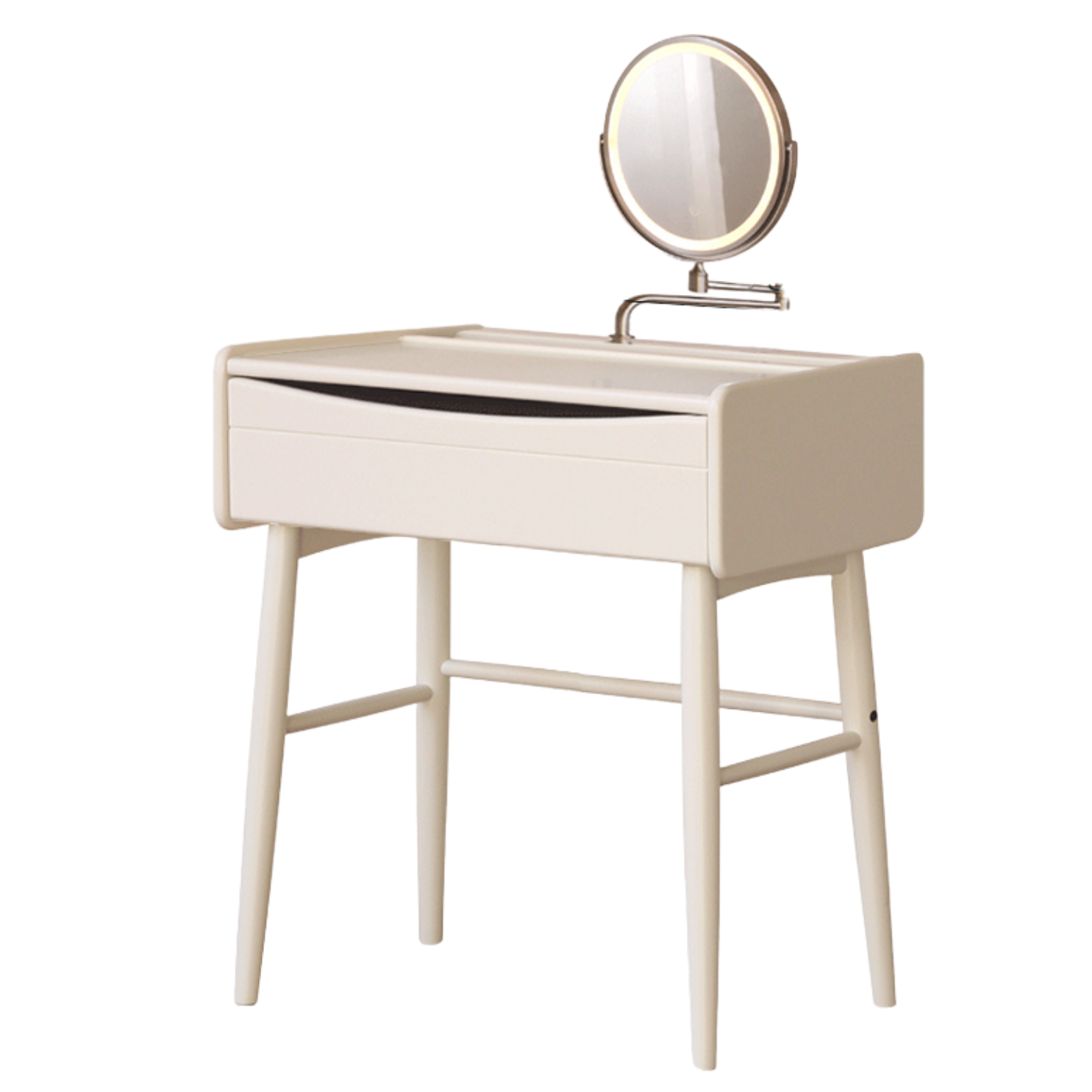 Poplar Solid Wood Small White Dressing Table