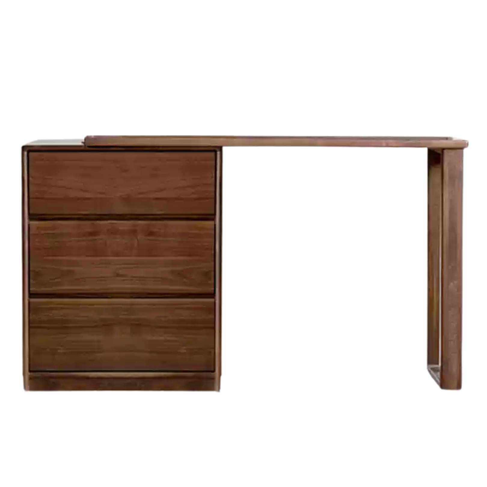 Black walnut solid wood retractable dressing table