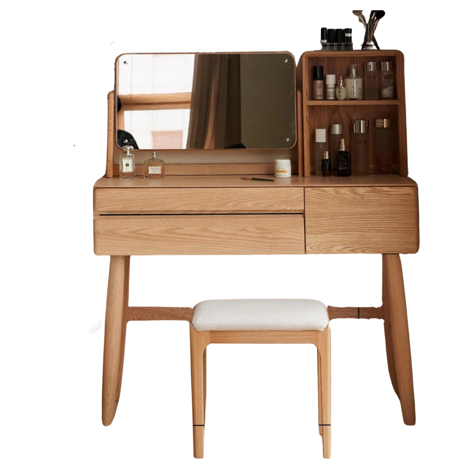 Oak Solid Wood Dressing Table Nordic Style