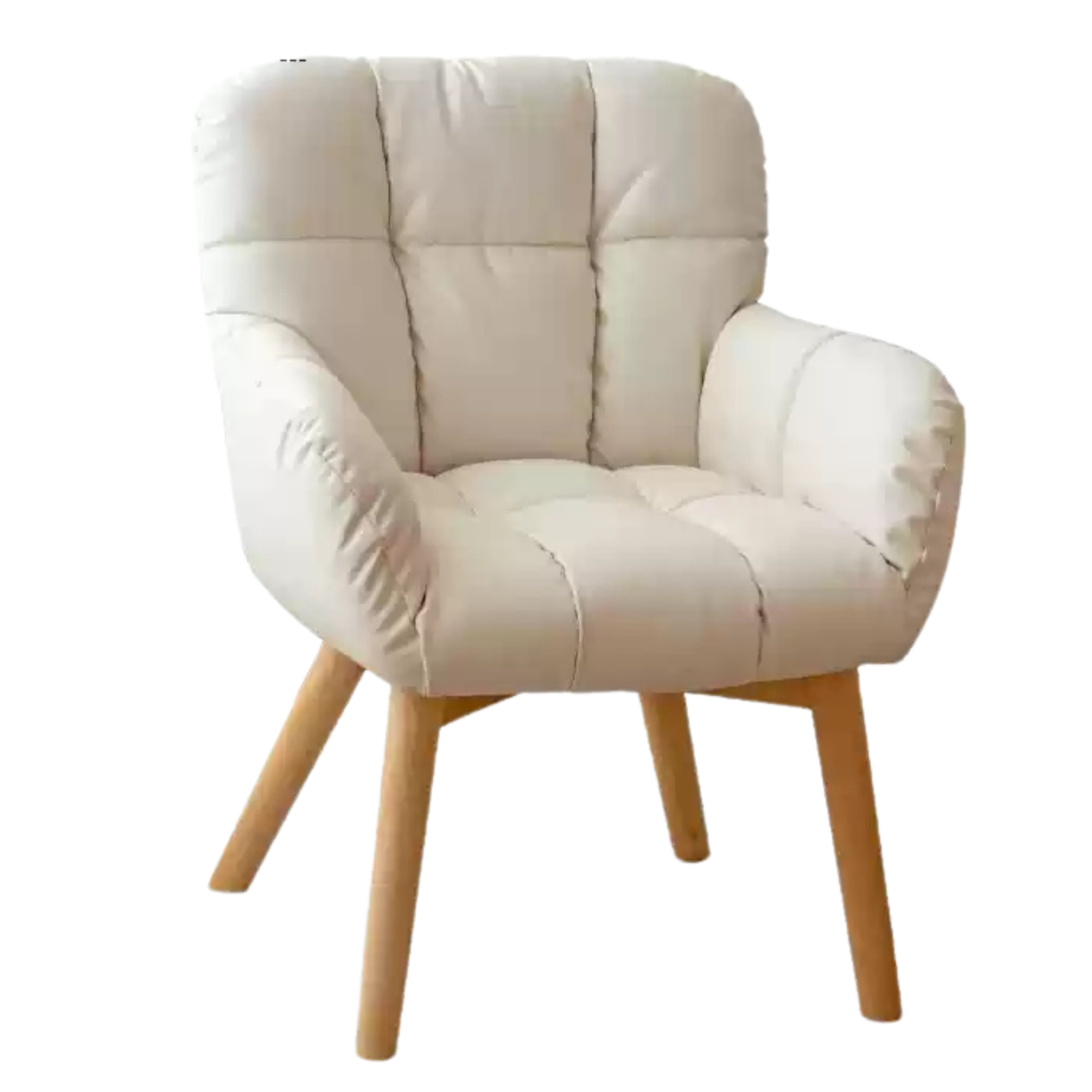 Organic leather Dressing Stool ,Cream Movable Makeup Chair