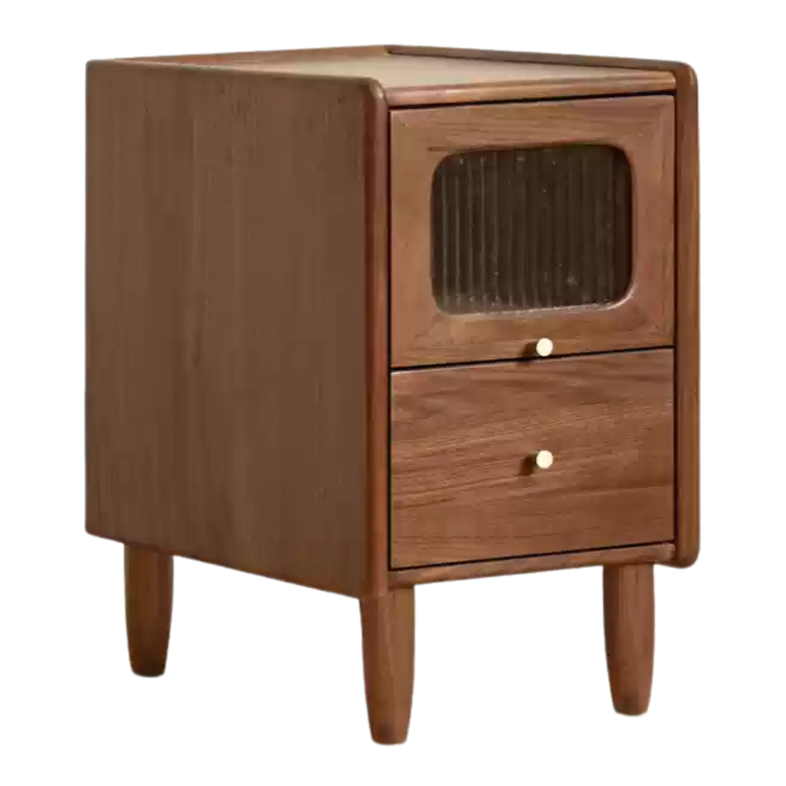 Black Walnut, Calpa solid wood ultra-narrow Nightstand: