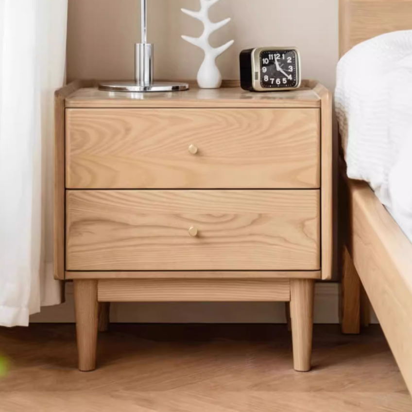 Ash solid wood modern Nightstand.