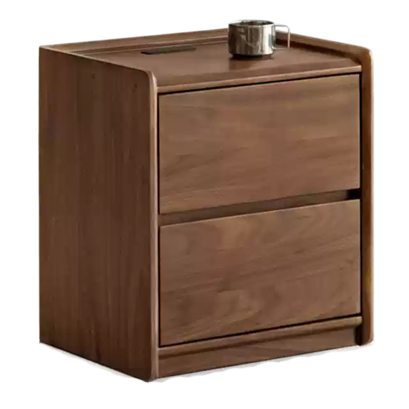 Black Walnut solid wood Nightstand: