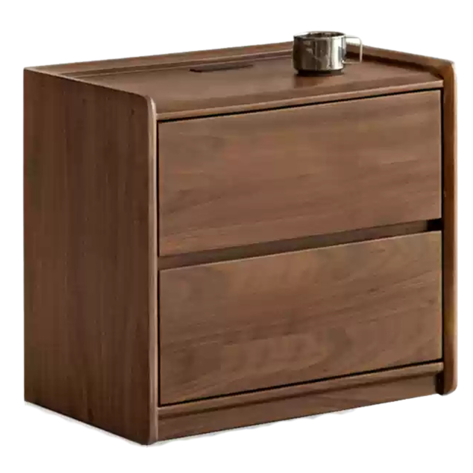 Black Walnut solid wood Nightstand: