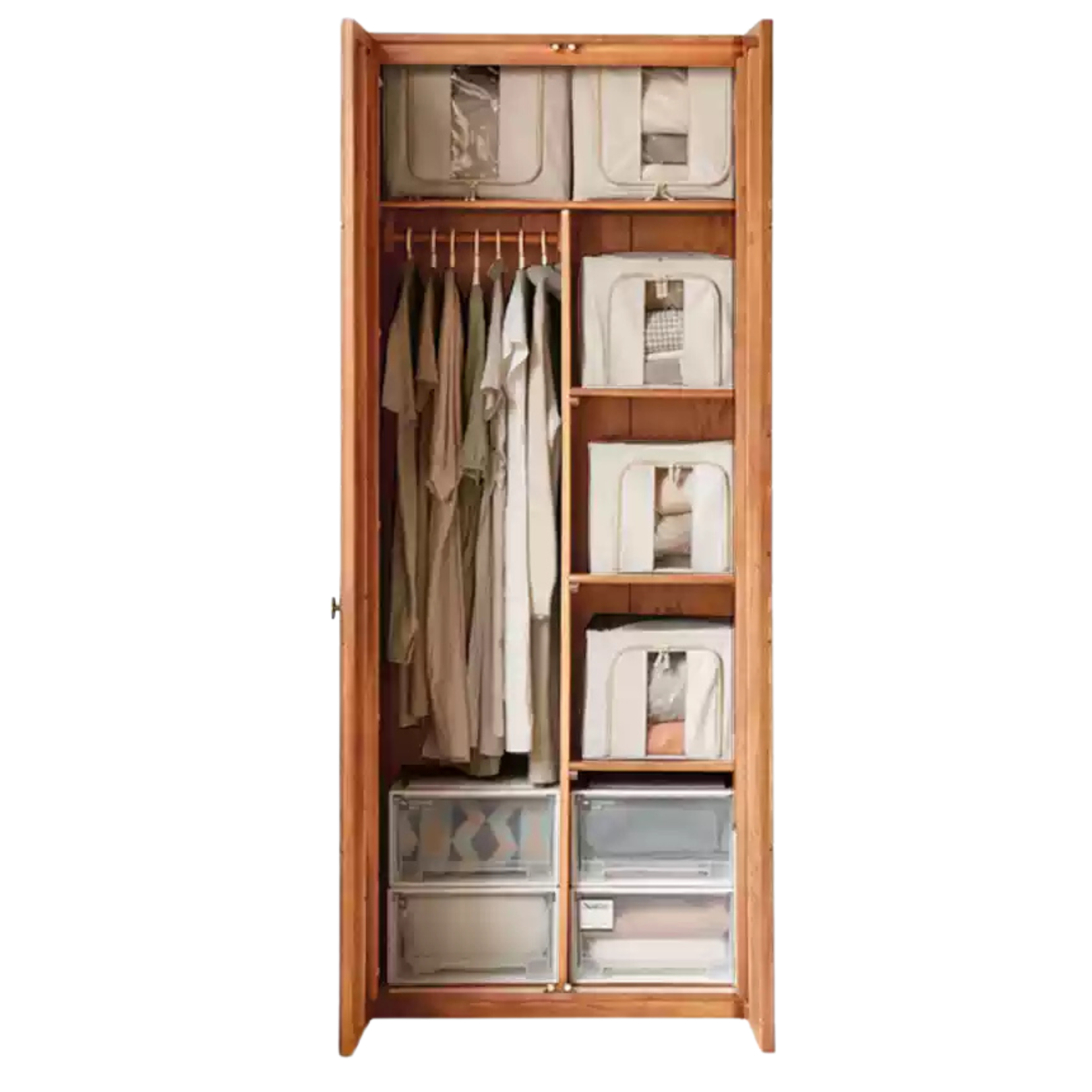 Сherry solid wood Exquisite Wardrobe ::