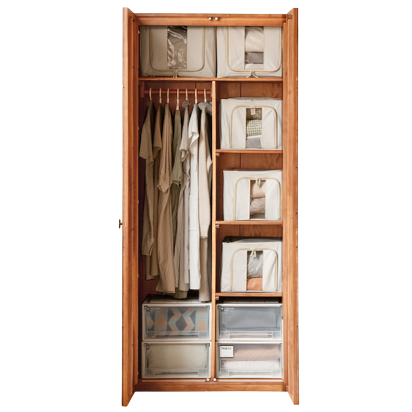 Сherry solid wood Exquisite Wardrobe ::