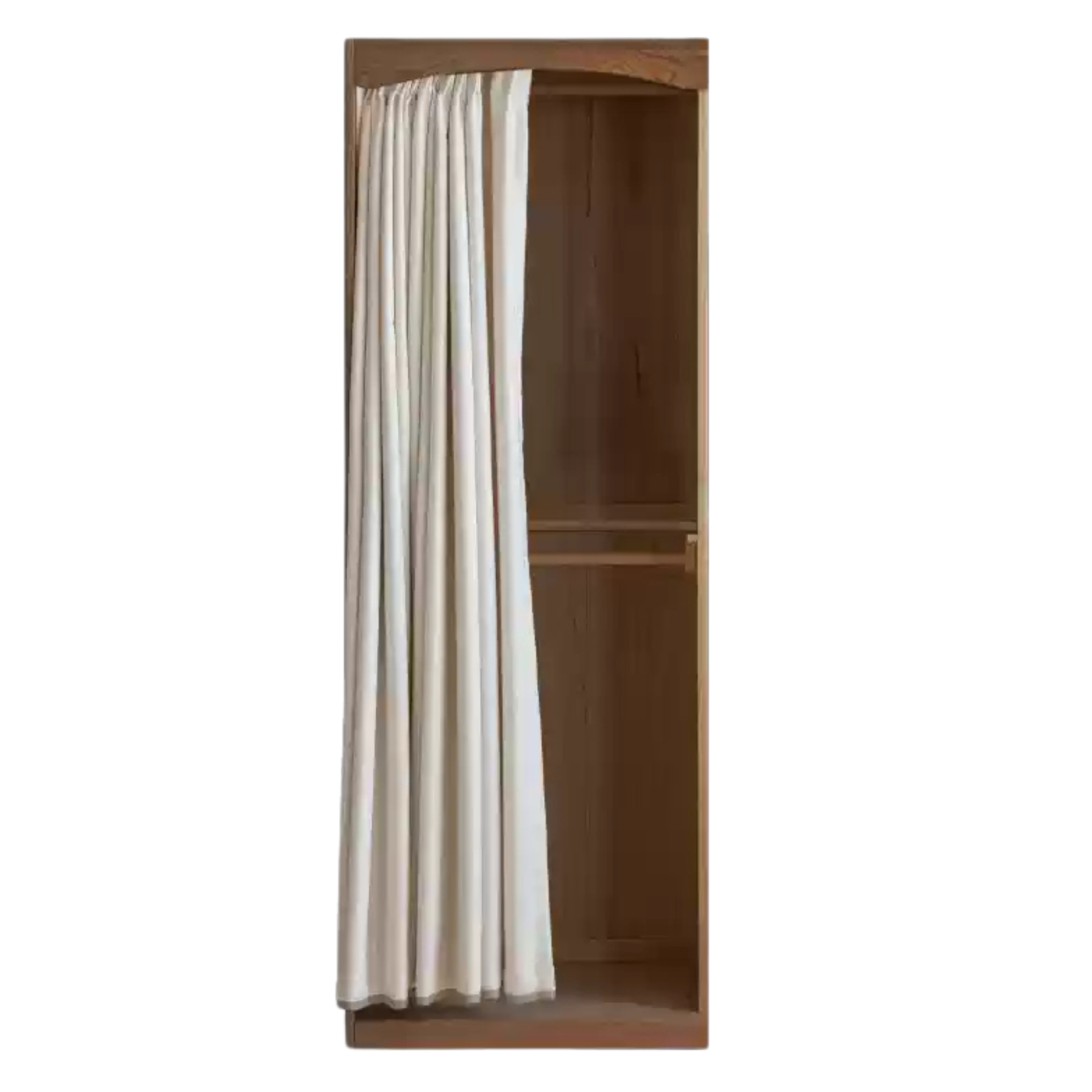 Oak solid wood wardrobe curtain design::