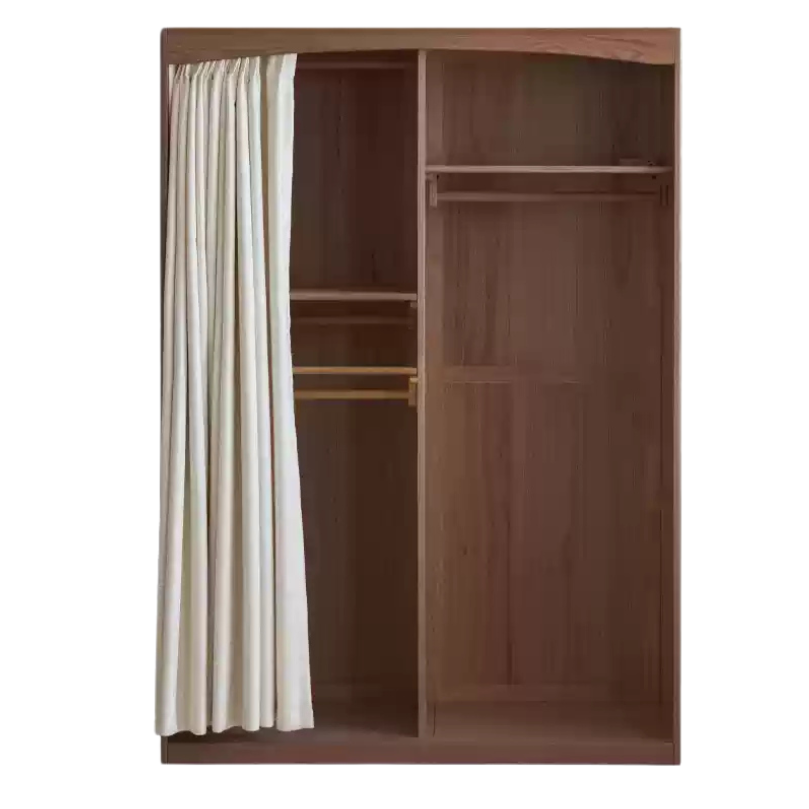 Oak solid wood wardrobe curtain design::