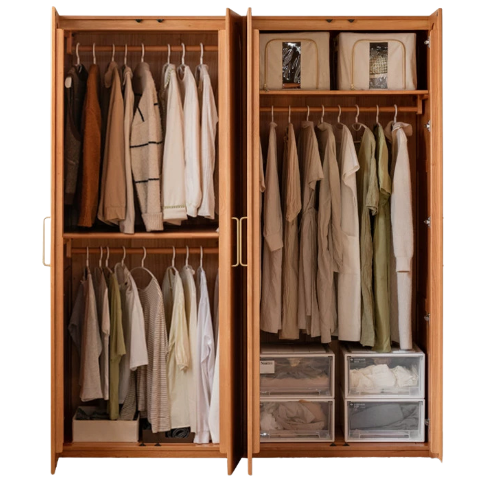 Cherry solid wood Vintage wardrobe: