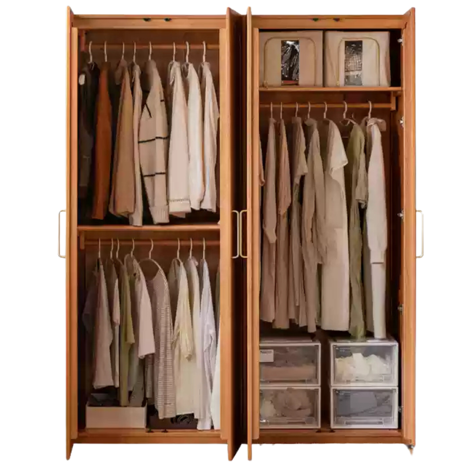 Cherry solid wood Vintage wardrobe: