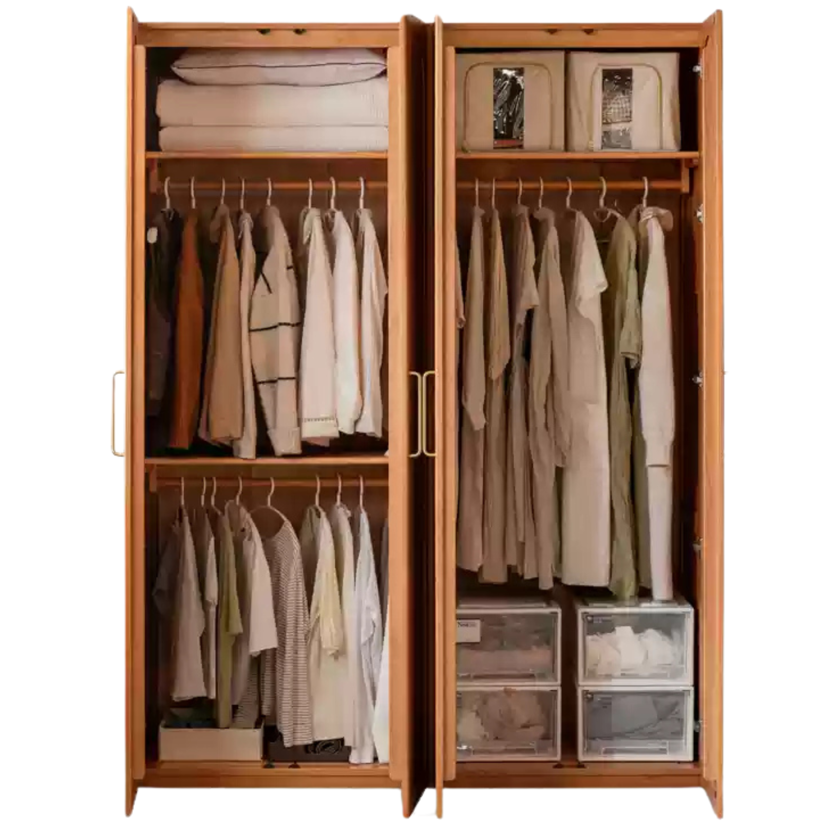 Cherry solid wood Vintage wardrobe: