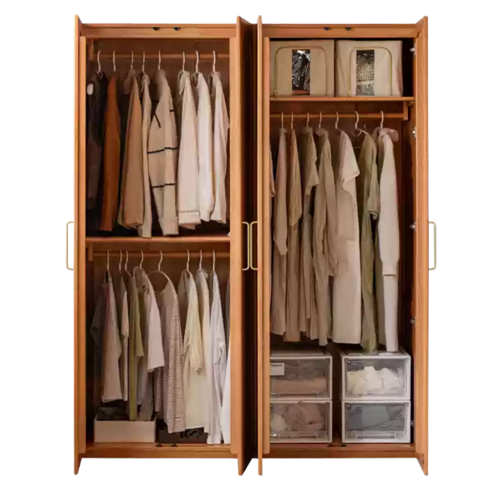 Cherry solid wood Vintage wardrobe: