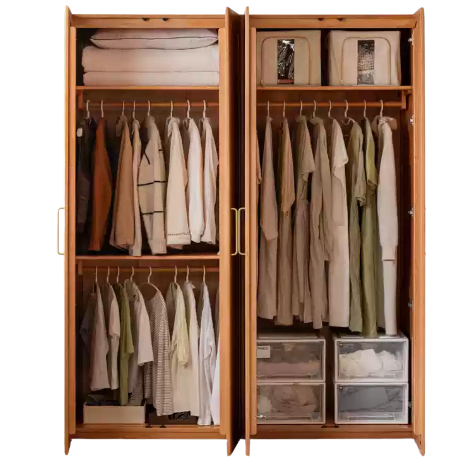 Cherry solid wood Vintage wardrobe: