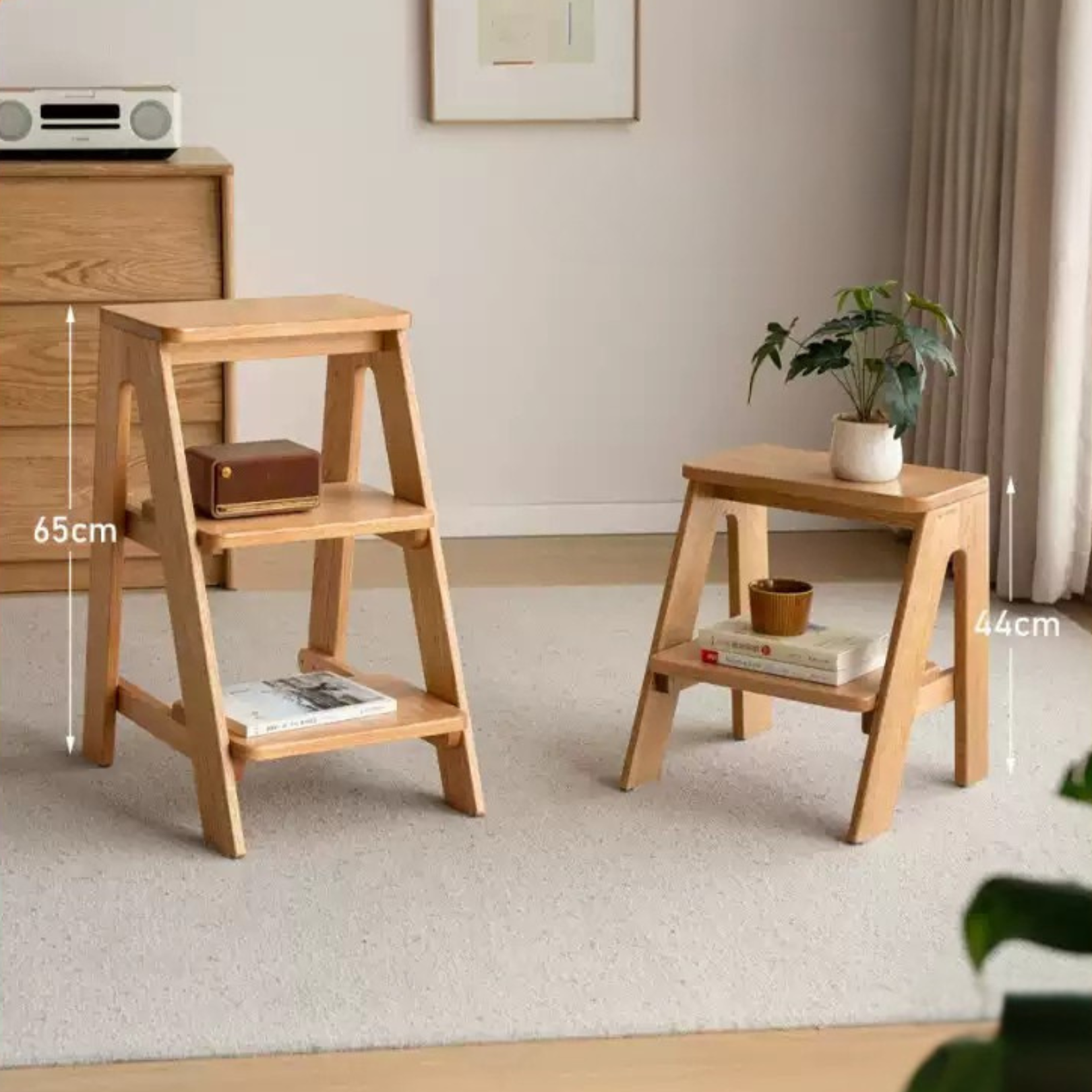 Oak Solid Wood Step Stool: