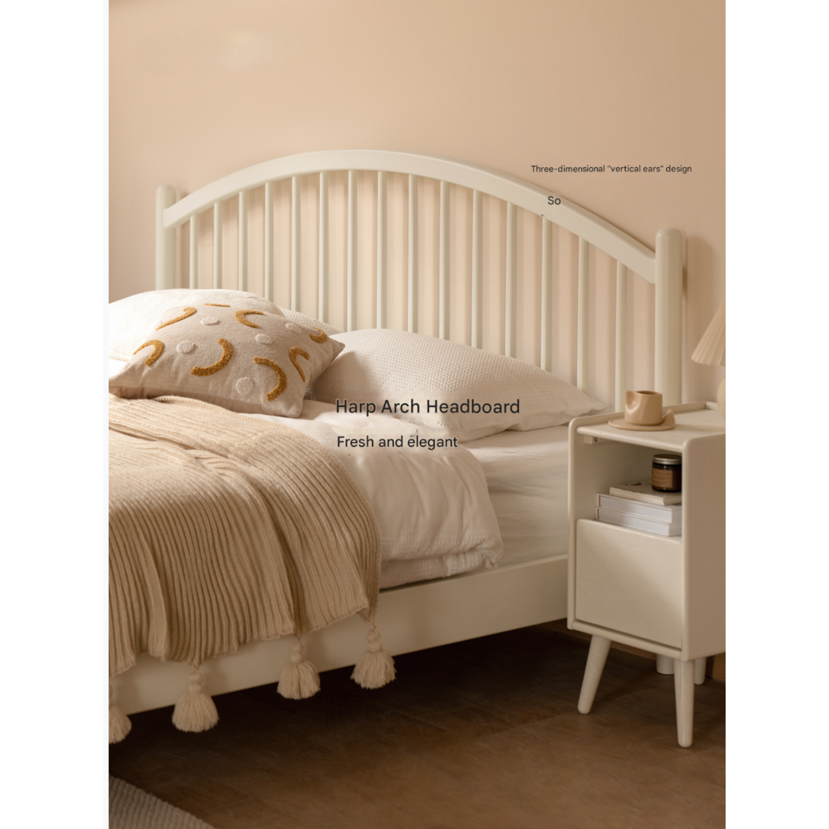 Beech, Poplar solid wood Bed