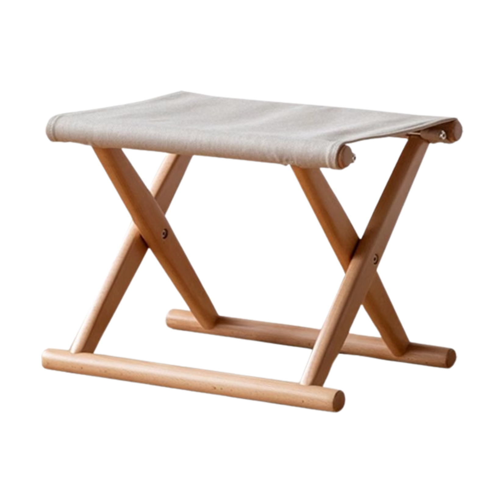 Beech solid wood outdoor portable folding stool