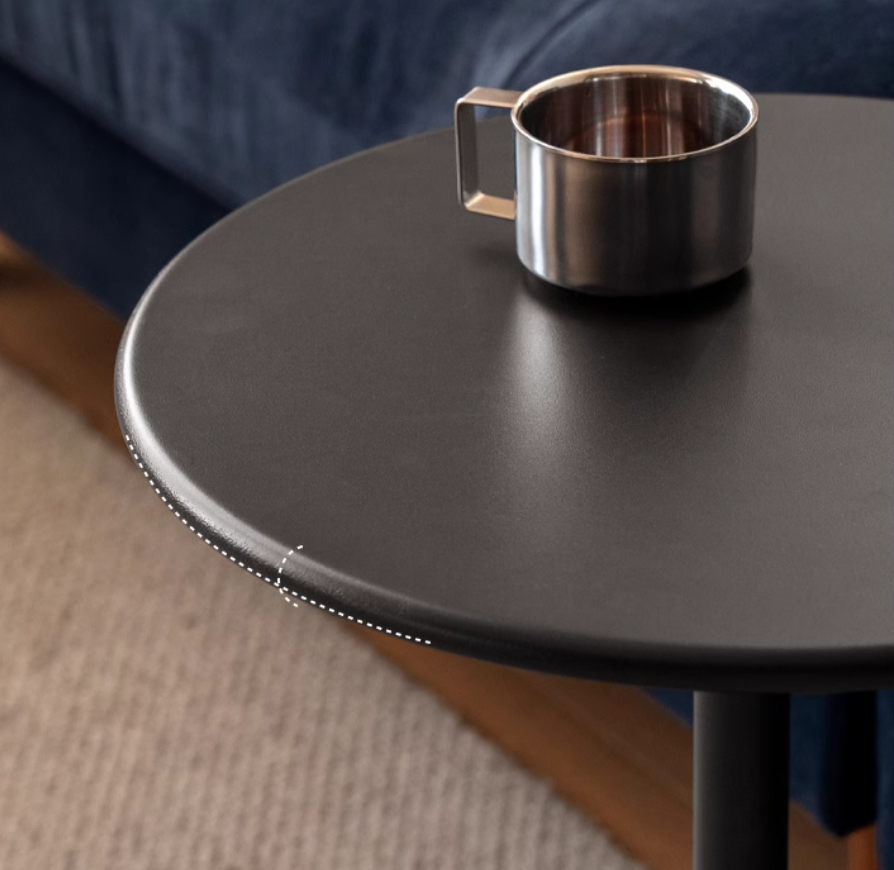 Metal Italian Minimalist Mini Round Side Table