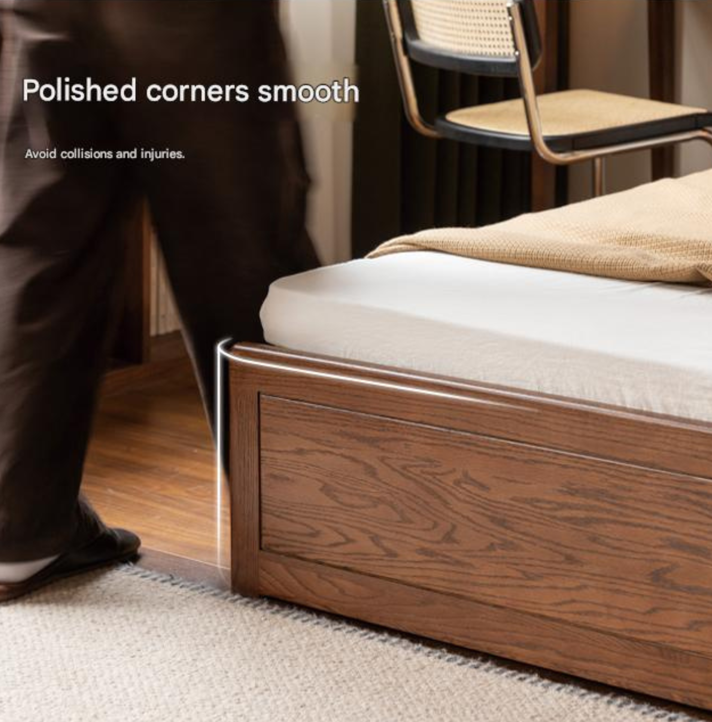 Oak Solid Wood Luminous Storage Box Bed
