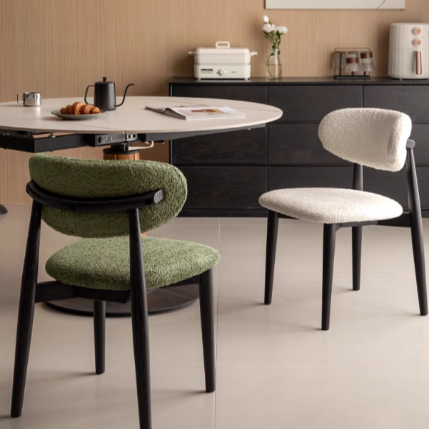 4 pcs Oak Solid Wood Modern Soft Dining Chair