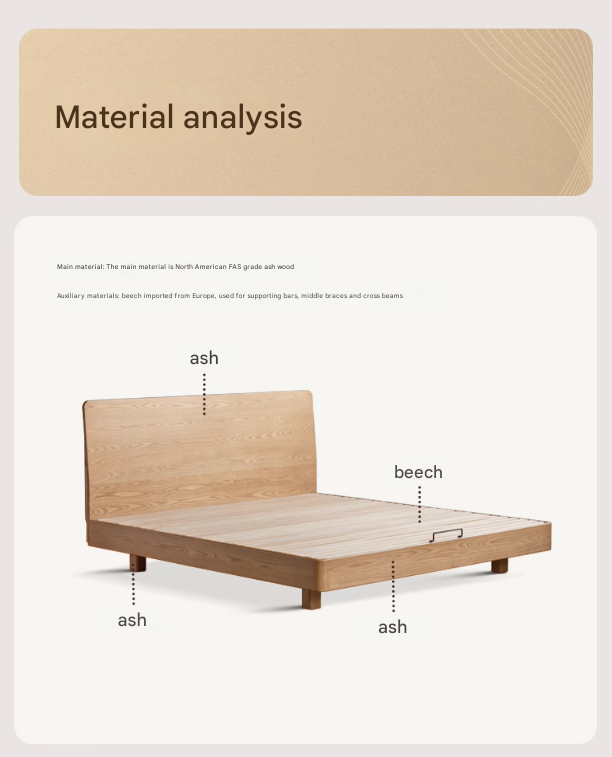 Ash Solid Wood Multi functional Suspended Bed