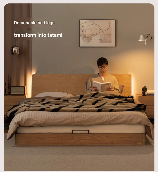 Ash Solid Wood Multi functional Suspended Bed
