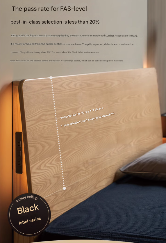 Ash Solid Wood Multi functional Suspended Bed