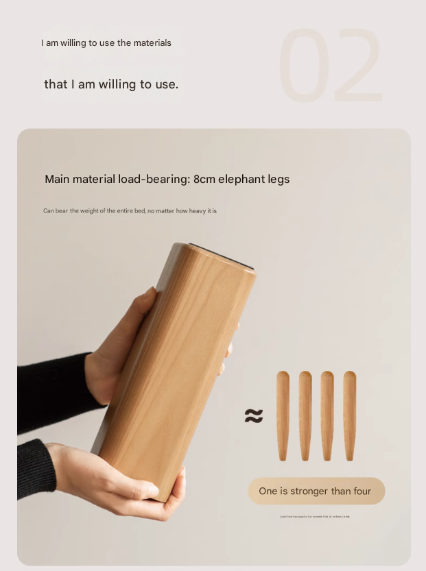 Ash Solid Wood Multi functional Suspended Bed