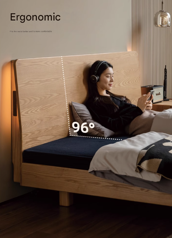 Ash Solid Wood Multi functional Suspended Bed