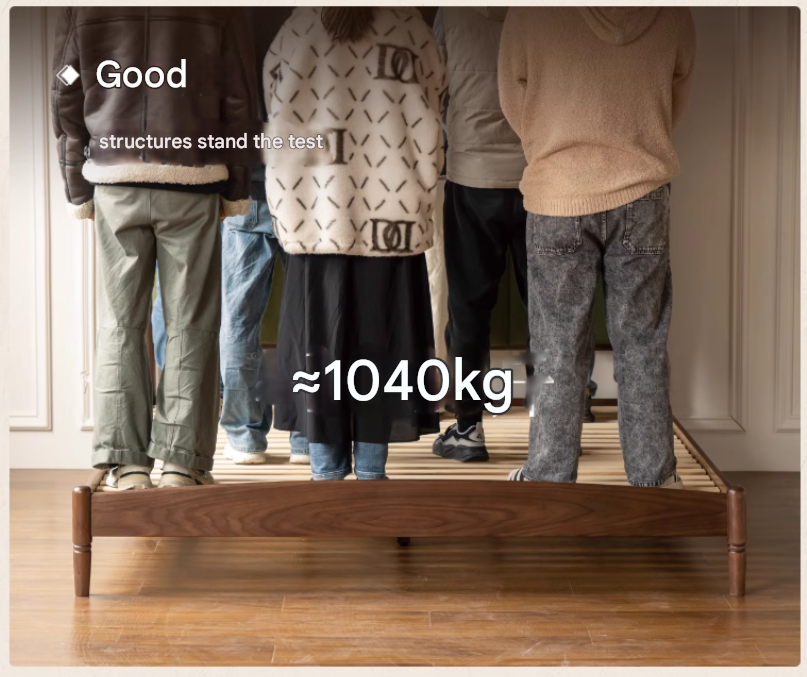 Black Walnut, Oak Solid Wood French Style Leather Bed with Retro Soft Headboard