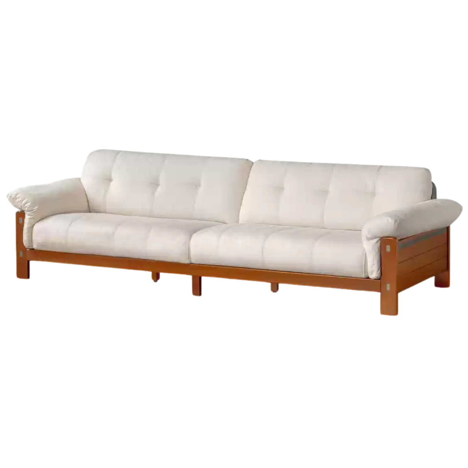 Poplar solid wood antique style Bauhaus high backrest sofa