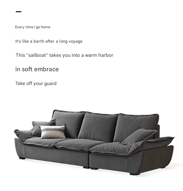 Fabric Coastal-style scratch-resistant sofa