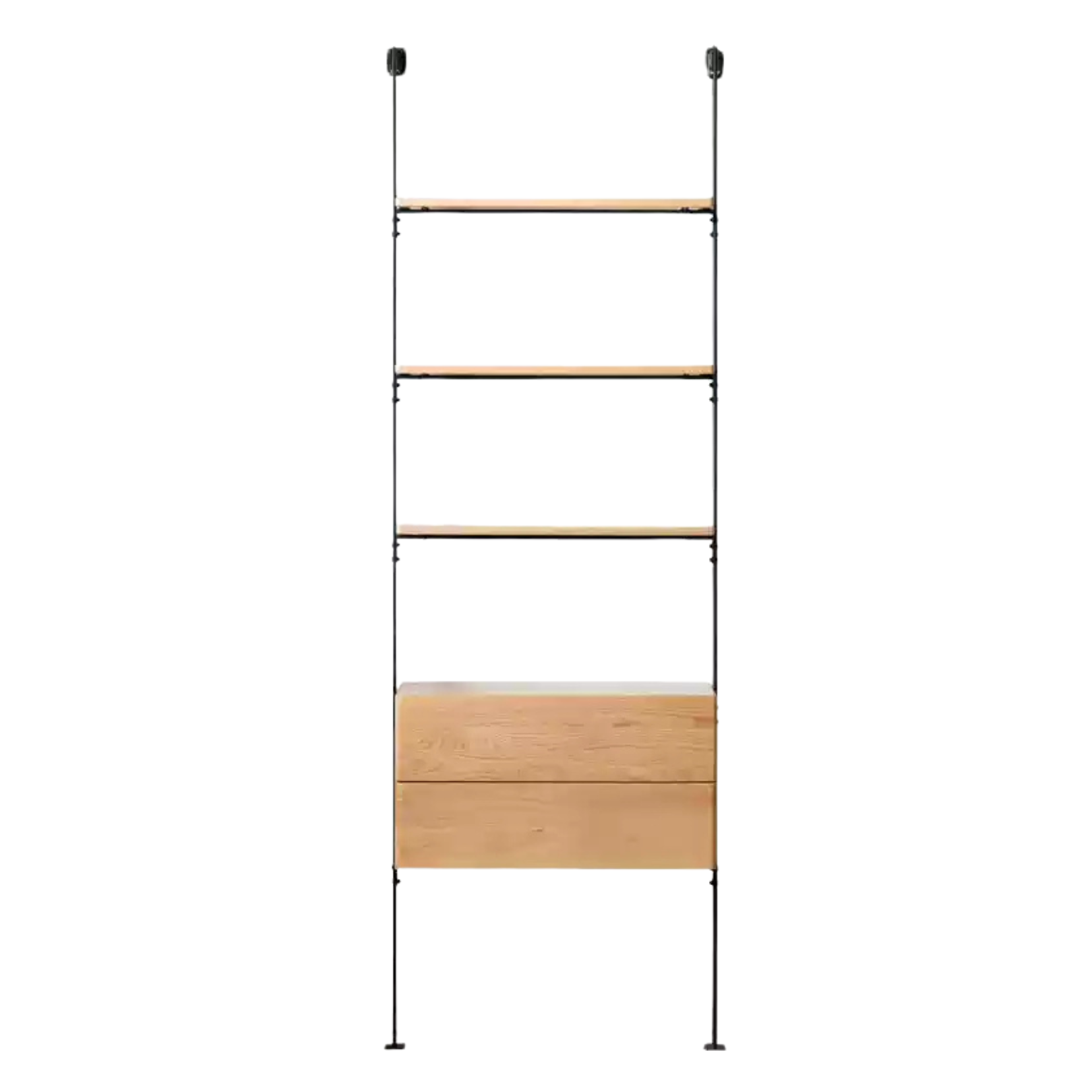 Oak Solid Wood Industrial Style Multi-layer Storage Rack