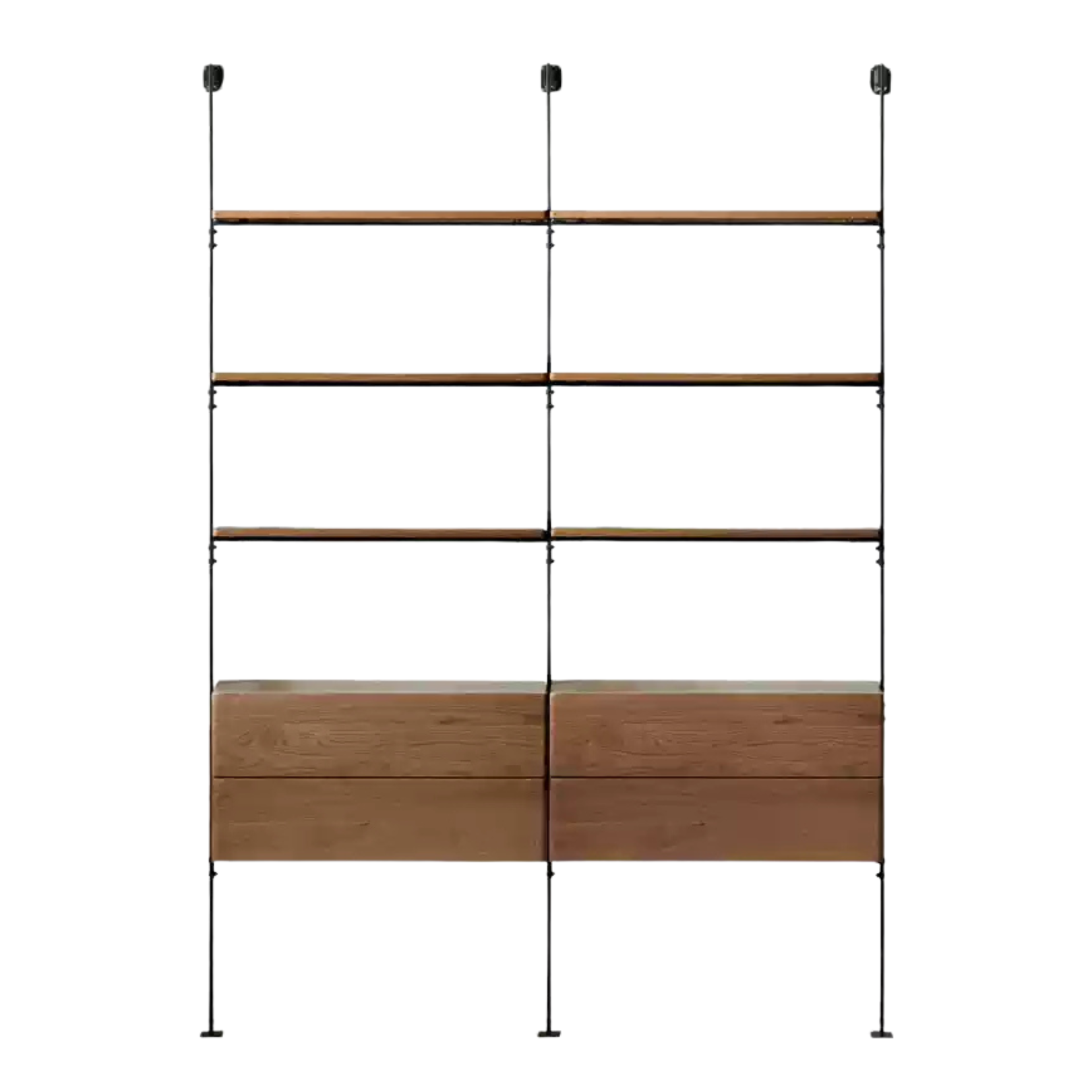Oak Solid Wood Industrial Style Multi-layer Storage Rack