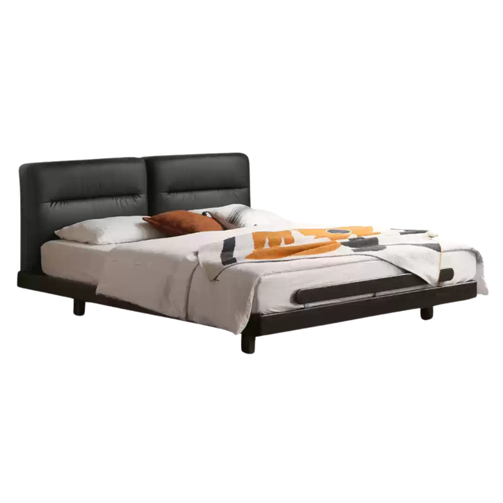 Poplar, Oak solid wood vintage soft retro bed