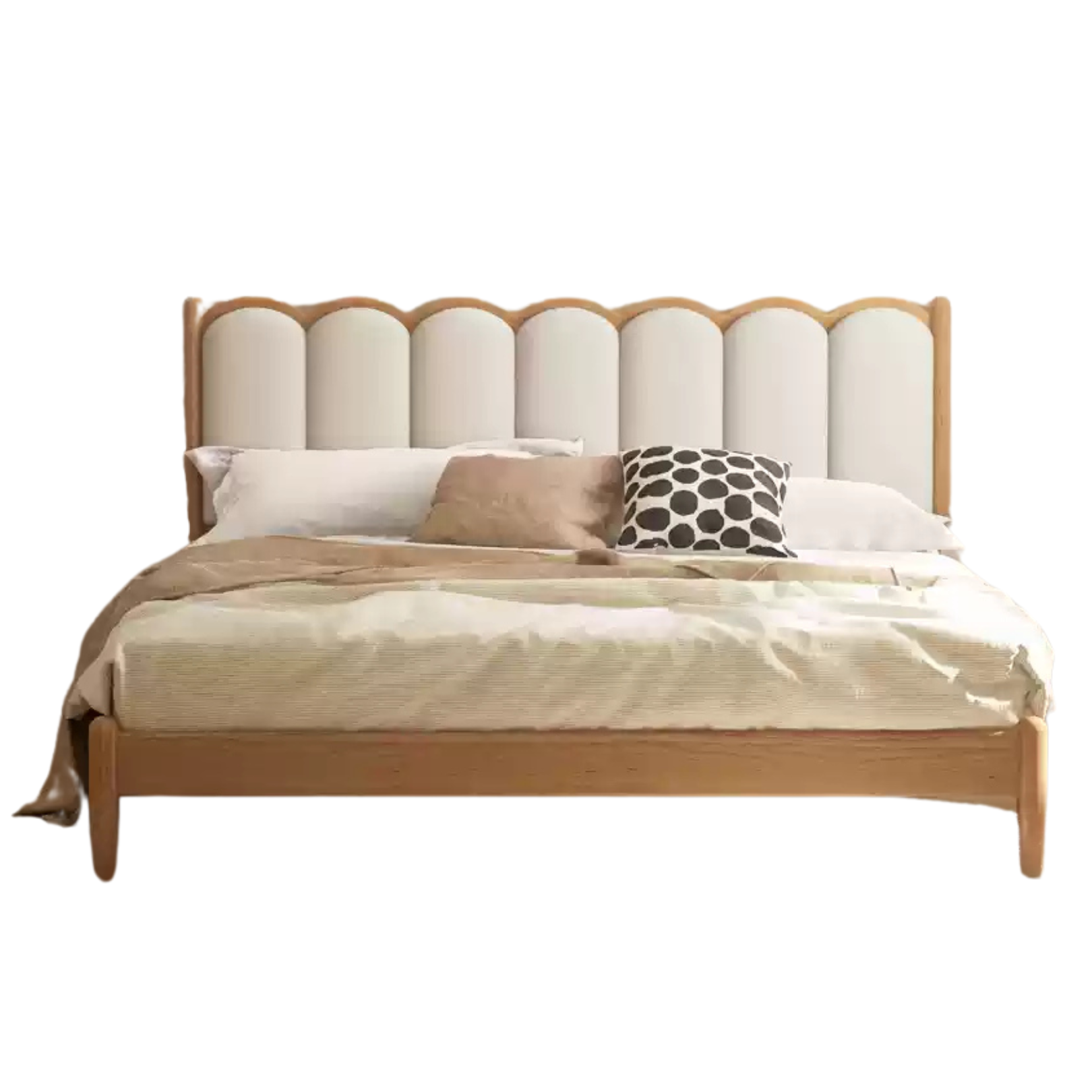 Oak Solid wood dream house soft bed