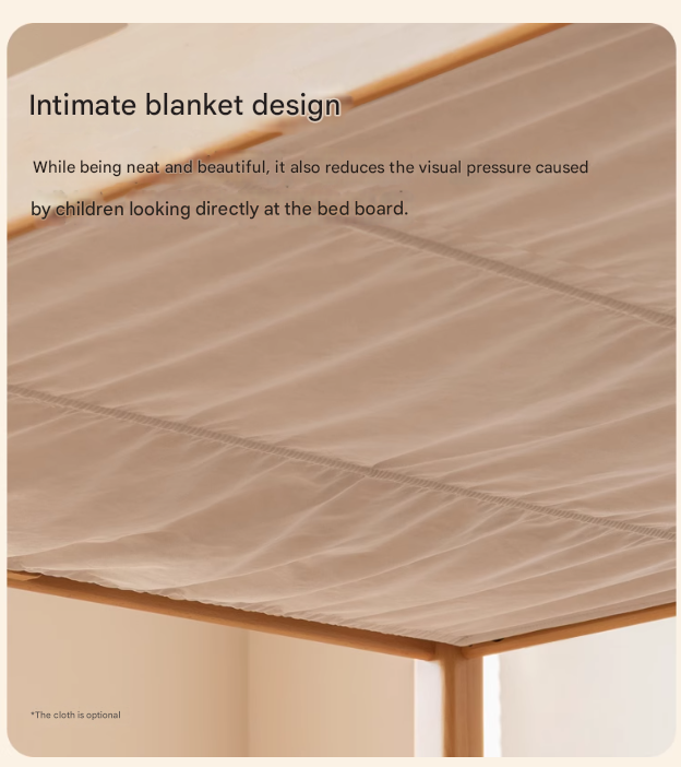 Beech solid wood with guardrails bunk bed