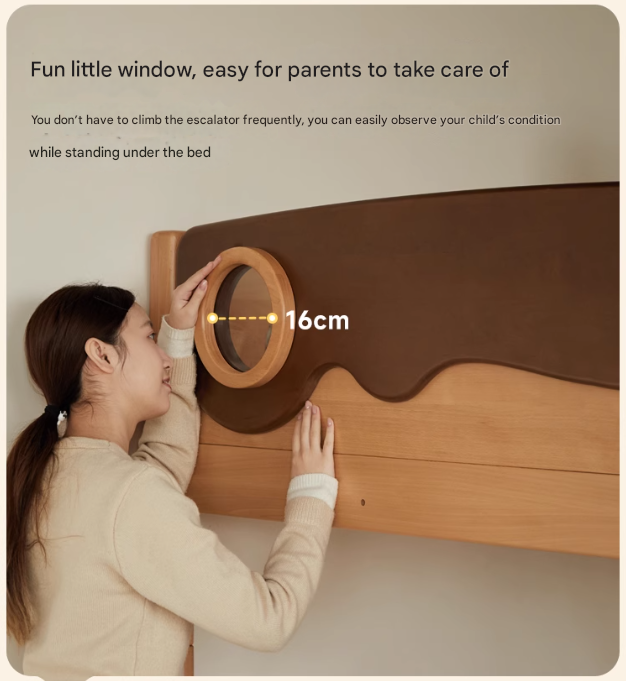 Beech solid wood with guardrails bunk bed