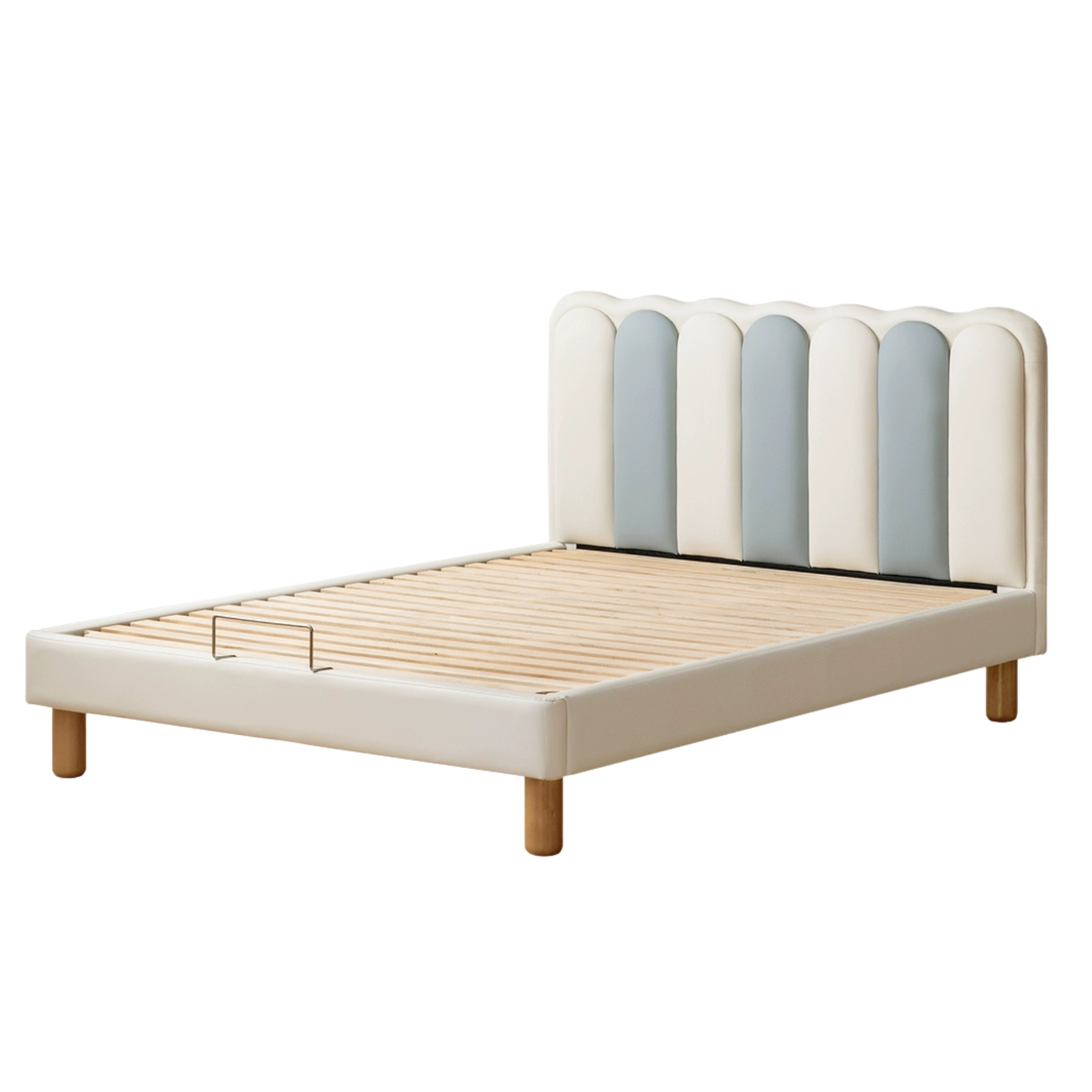 Children's Bed white cream style organic leather