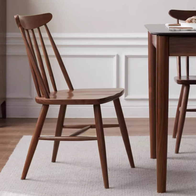 Black Walnut, Oak, Ash Solid Wood Windsor chair 4 pcs Set