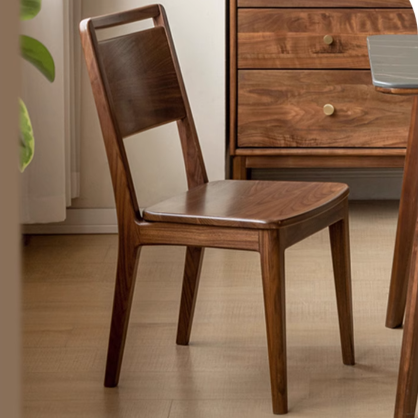 4 pcs Black Walnut, Ash, Sandalwood Solid Wood Dining Chair High Back: