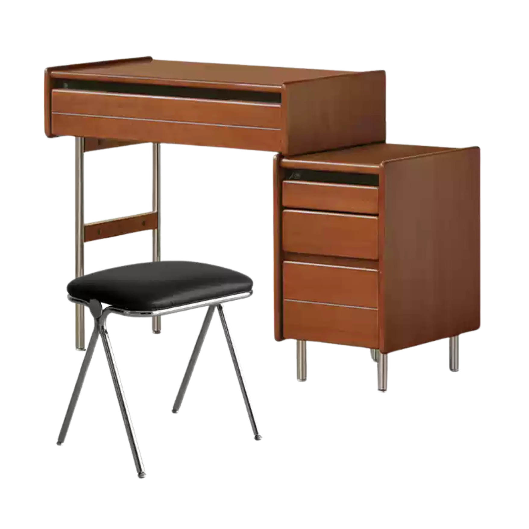 Poplar Solid Wood Bauhaus Multi Functional Dressing Table