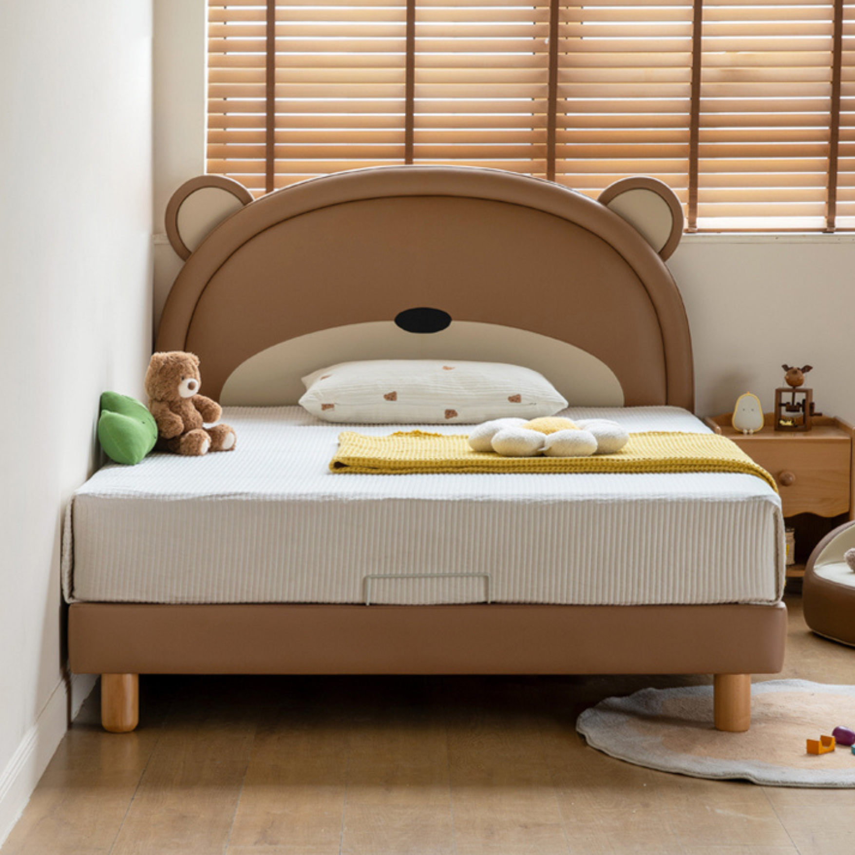Organic Leather Children's Soft Bear Bed