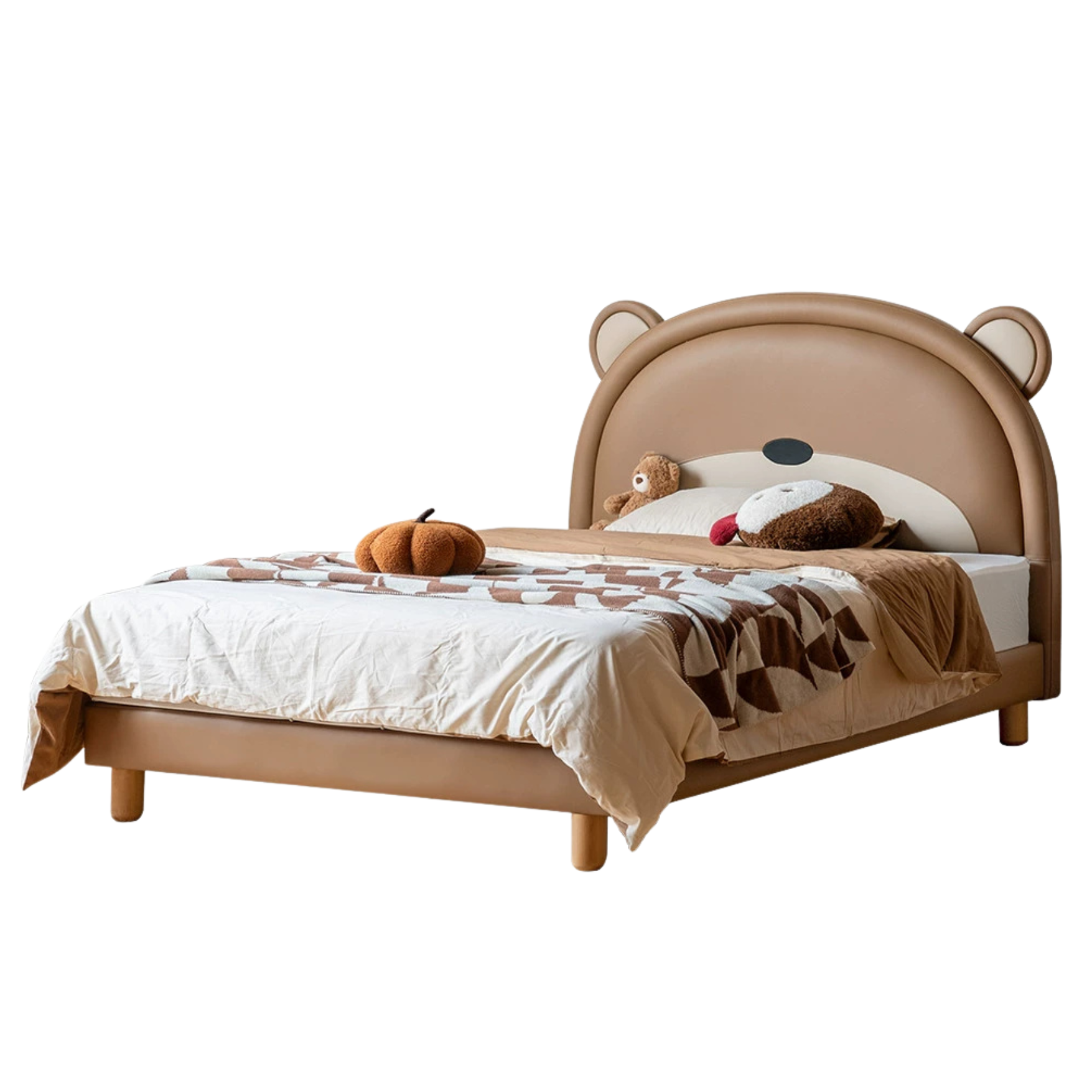 Organic Leather Children's Soft Bear Bed