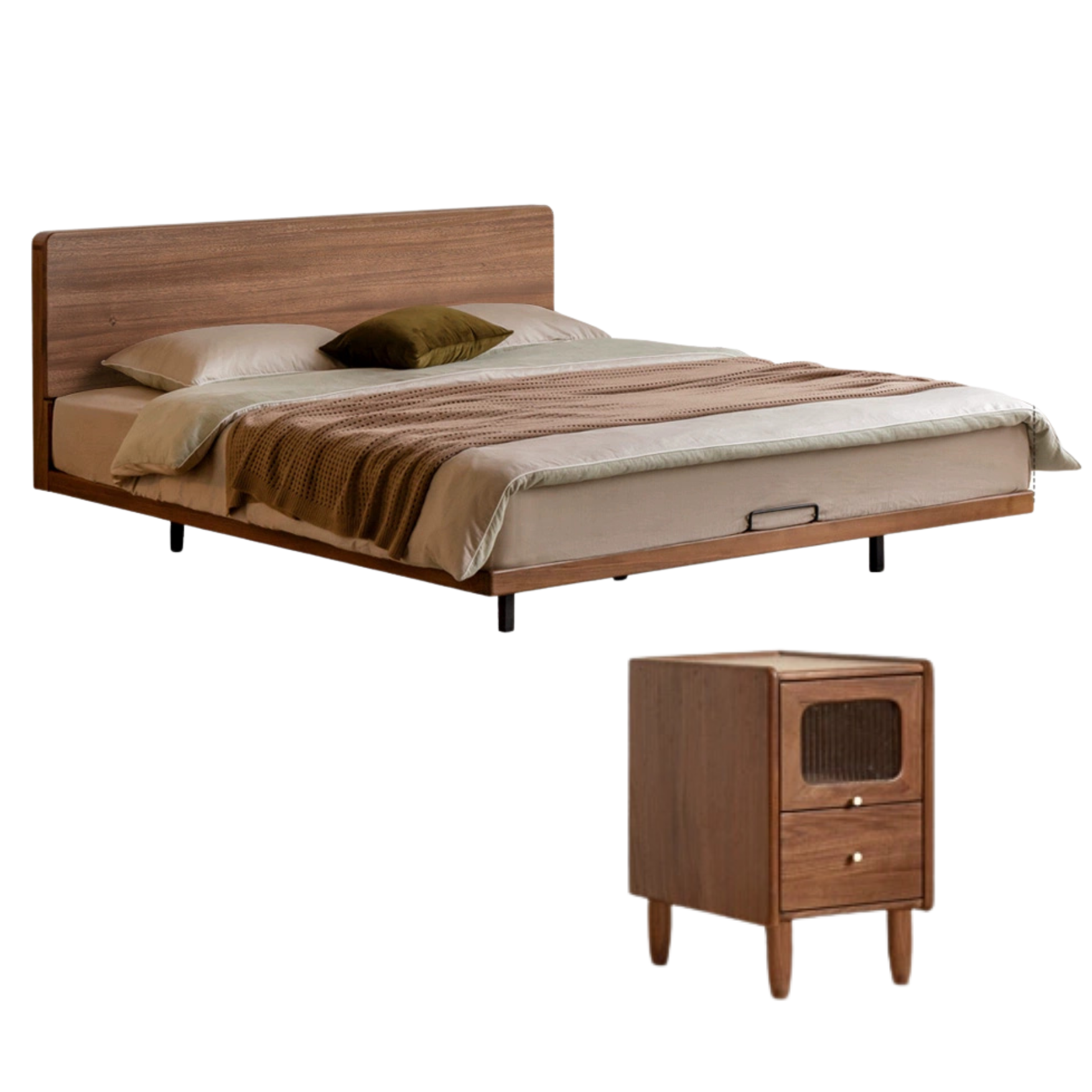 Black walnut, Oak solid wood suspended bed