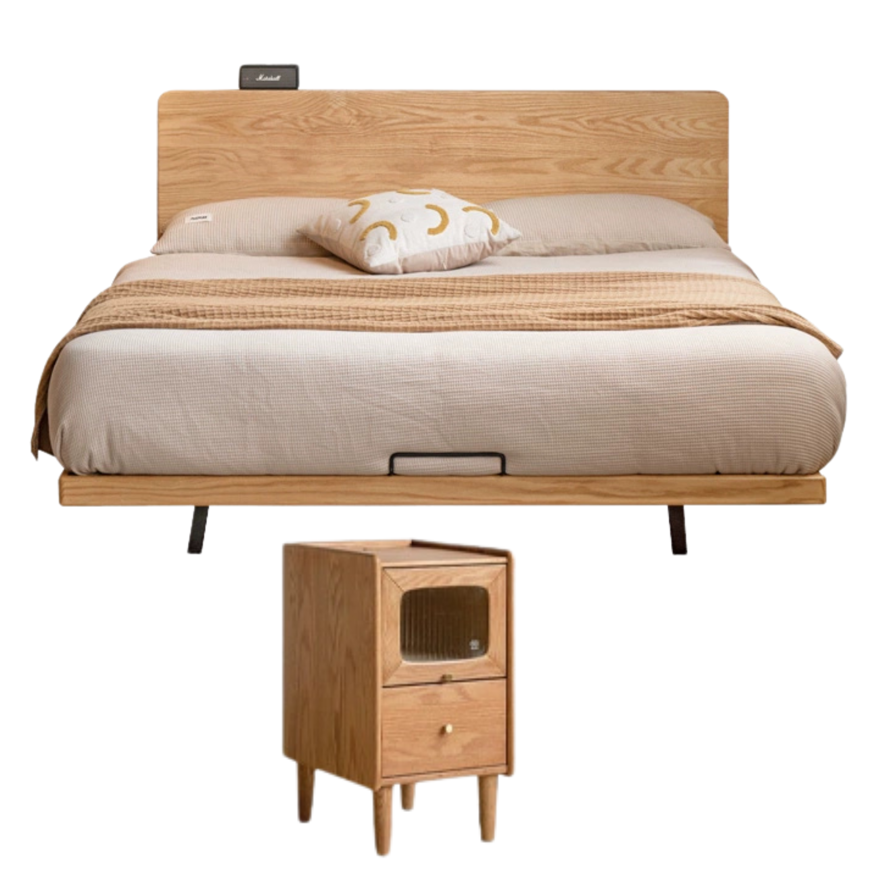 Rubber wood, Oak Solid Wood Suspended Bed