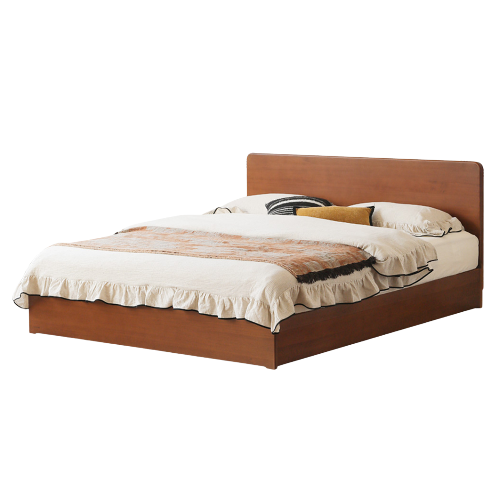 Poplar solid wood retro edge bed