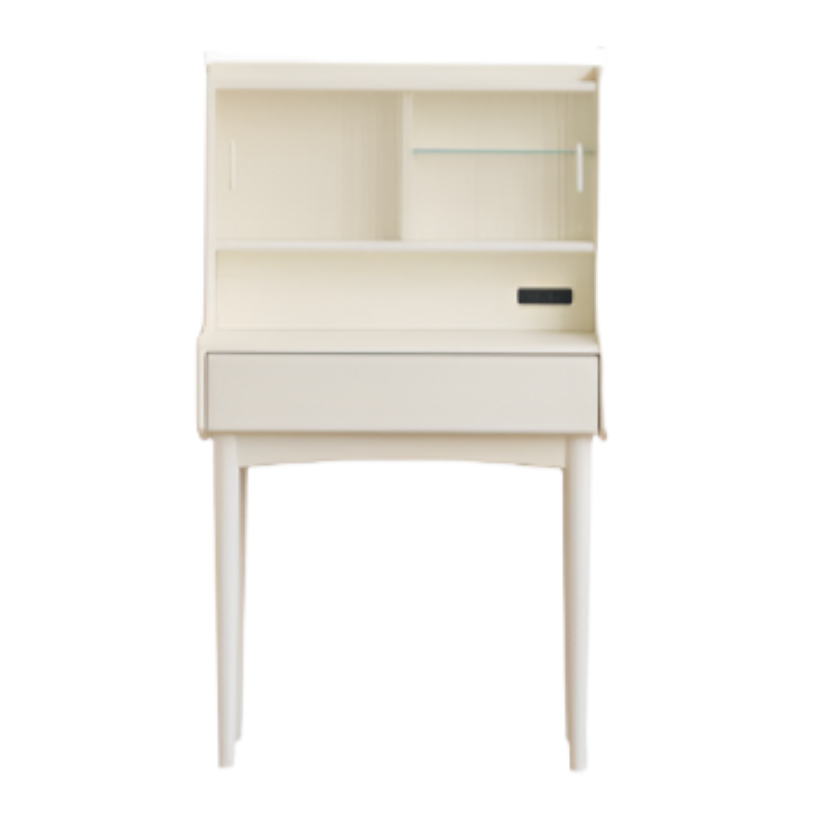 Solid Rubberwood Retro Multifunctional Vanity Table Storage Rack Integrated.